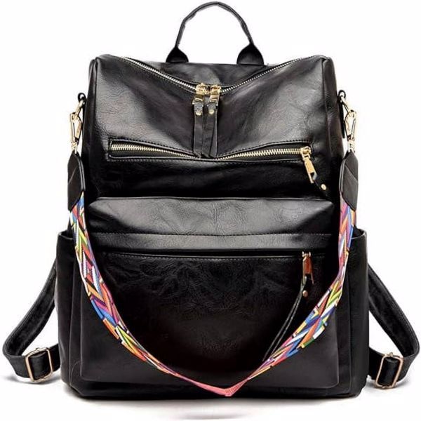 PU Leather Backpack Womans