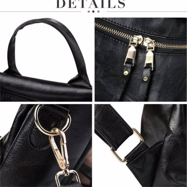 PU Leather Backpack Womans