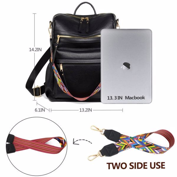 PU Leather Backpack Womans
