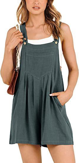 Laura Maritza Designs Short Overalls Summer Casual Adjustable Strap Loose Short Bib Overalls Jumpsuit Rompers