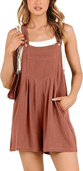 Laura Maritza Designs Short Overalls Summer Casual Adjustable Strap Loose Short Bib Overalls Jumpsuit Rompers
