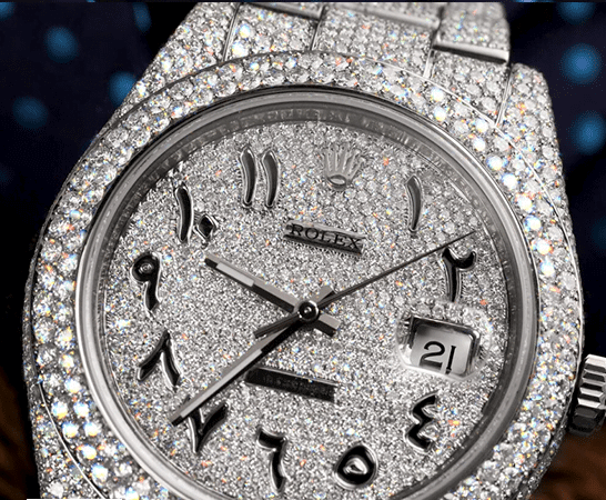Rolex Inspired Round Moissanite Watch