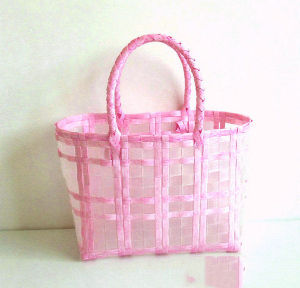 Transparent Jelly Bag Portable Beach Bag New Plastic Woven Bag - L&M LIFE PRODUCTS