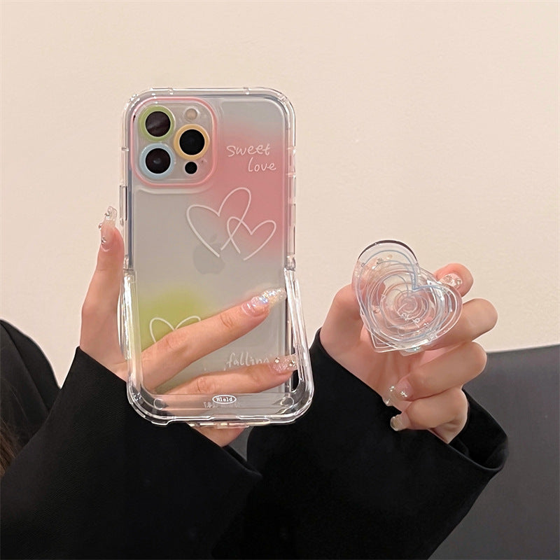 Smudge Line Love English Applicable IP 14 Phone Case Bracket - L&M LIFE PRODUCTS