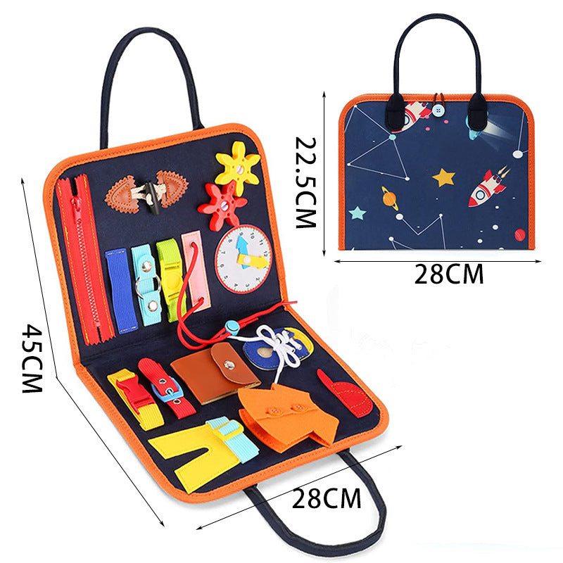 New Busy Book Children's Busy Board Dressing And Buttoning Learning Baby Early Education Preschool Sensory Learning Toy - L&M LIFE PRODUCTS