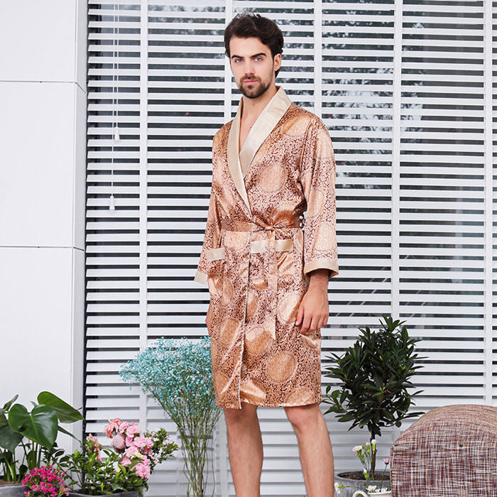 Summer thin silk long-sleeved pajamas - L&M LIFE PRODUCTS