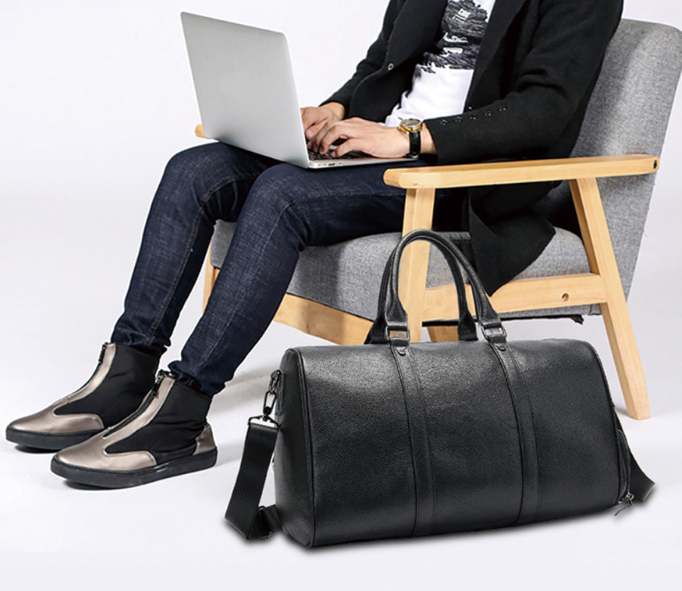 The first layer of leather leisure portable travel bag luggage bag with independent shoes single shoulder diagonal package - L&M LIFE PRODUCTS