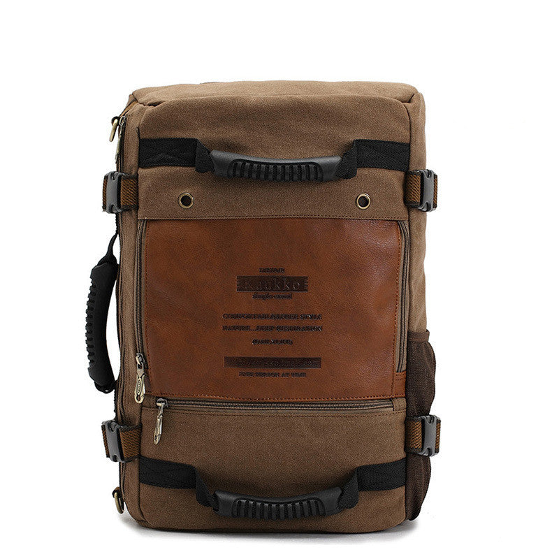 Men Canvas Backpack Huge Travel School Shoulder Computer Backpack Functional Versatile Bags Multifunctional Laptop Bag - L&M LIFE PRODUCTS