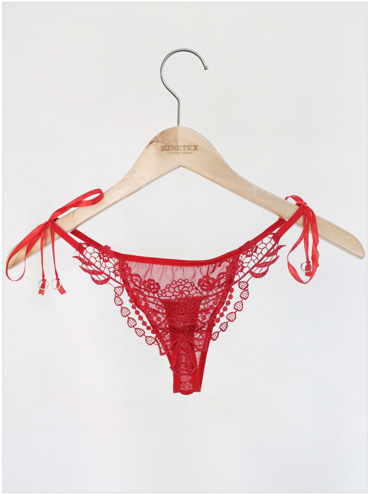 Lace Lace Bilateral Ties Hollow Ladies Low-waist Panties - L&M LIFE PRODUCTS