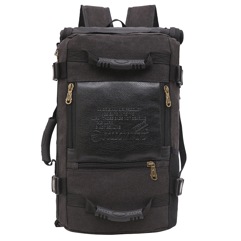 Men Canvas Backpack Huge Travel School Shoulder Computer Backpack Functional Versatile Bags Multifunctional Laptop Bag - L&M LIFE PRODUCTS