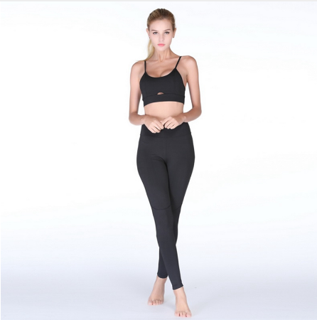 Yoga Set New Solid Crop Top Long Pant Athleisure Women Suit Gym Sports BraLegging Two Piece Set Sportswear - L&M LIFE PRODUCTS
