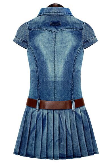 Summer New Retro Short-sleeved Denim Dress - L&M LIFE PRODUCTS