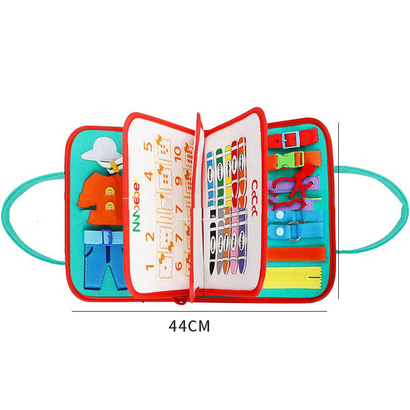 New Busy Book Children's Busy Board Dressing And Buttoning Learning Baby Early Education Preschool Sensory Learning Toy - L&M LIFE PRODUCTS