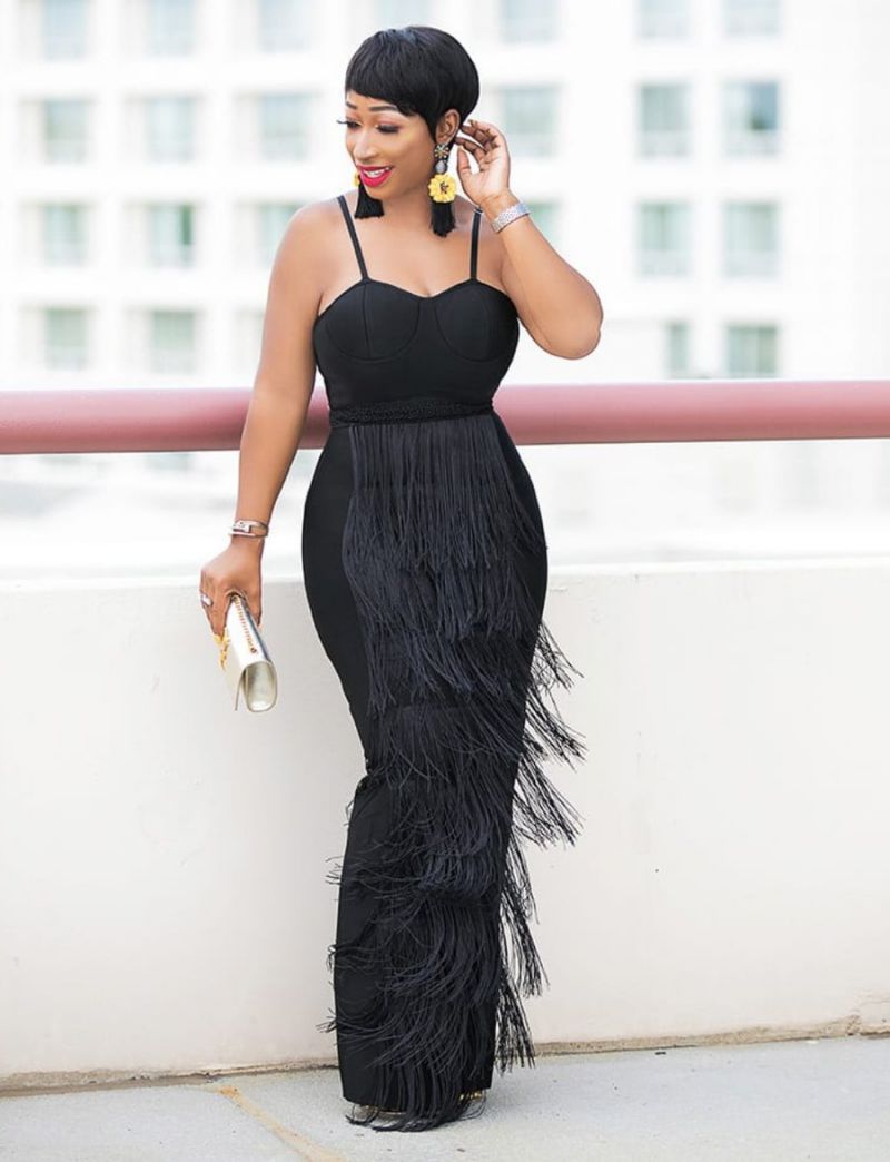 Fashion Women's Loose Bag Hip Tassel Dress - L&M LIFE PRODUCTS