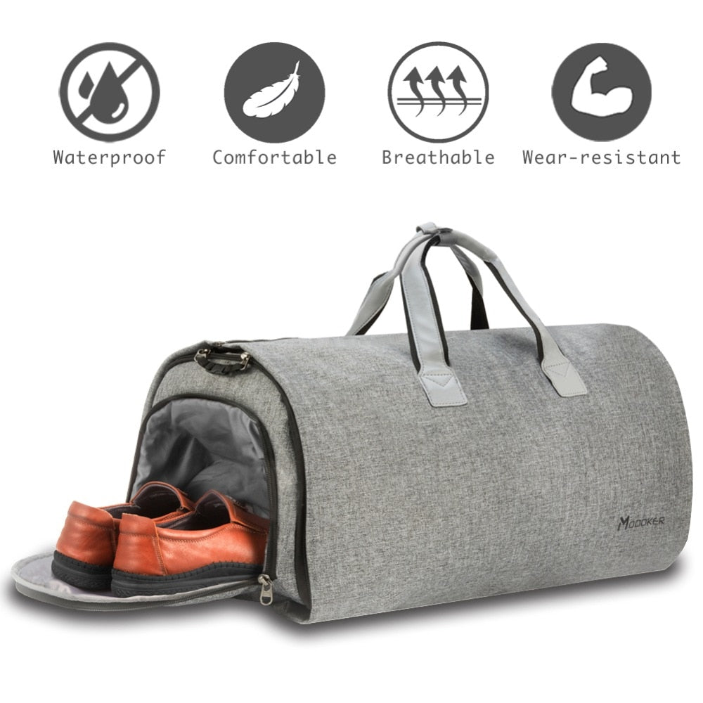Travel Garment Bag with Shoulder Strap Duffel Bag Carry on Hanging Suitcase Clothing Business Bag Multiple Pockets - L&M LIFE PRODUCTS