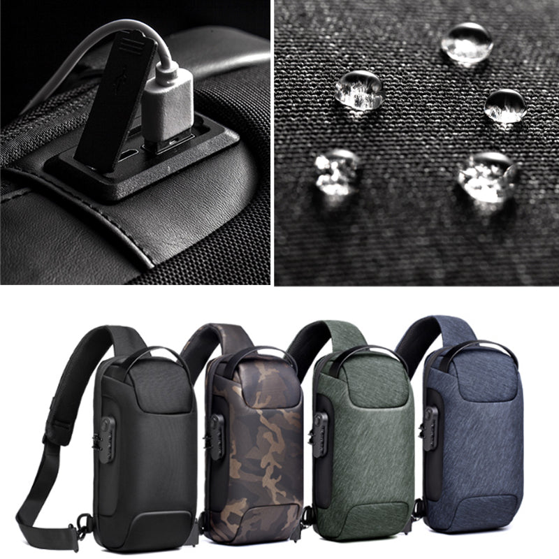 Men Chest Bag Messenger Bag Anti-theft Shoulder Bags Chest Bag Pack For Male - L&M LIFE PRODUCTS