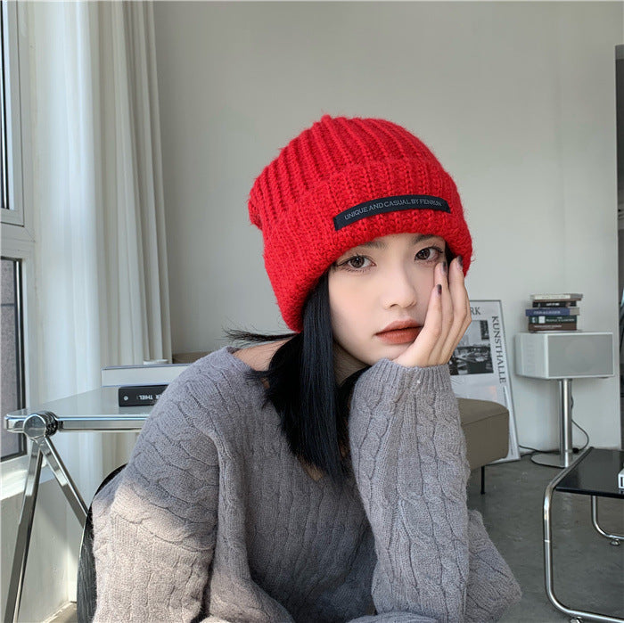 Hat Women's Autumn And Winter New Patch Net Red Big Head Woolen - L&M LIFE PRODUCTS