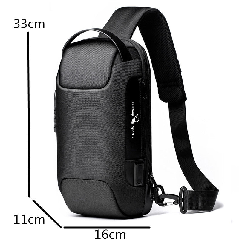 Men Chest Bag Messenger Bag Anti-theft Shoulder Bags Chest Bag Pack For Male - L&M LIFE PRODUCTS