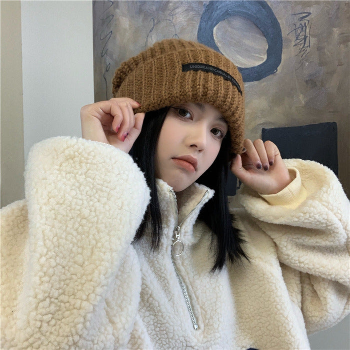 Hat Women's Autumn And Winter New Patch Net Red Big Head Woolen - L&M LIFE PRODUCTS