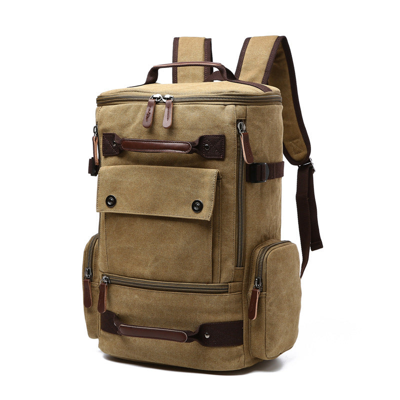 Men's Backpack Vintage Canvas Backpack Men's Travel Bags Large Capacity Backpack Laptop Backpack - L&M LIFE PRODUCTS