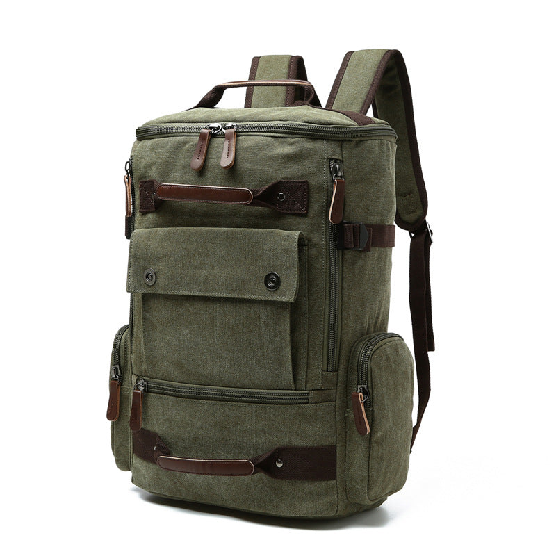 Men's Backpack Vintage Canvas Backpack Men's Travel Bags Large Capacity Backpack Laptop Backpack - L&M LIFE PRODUCTS