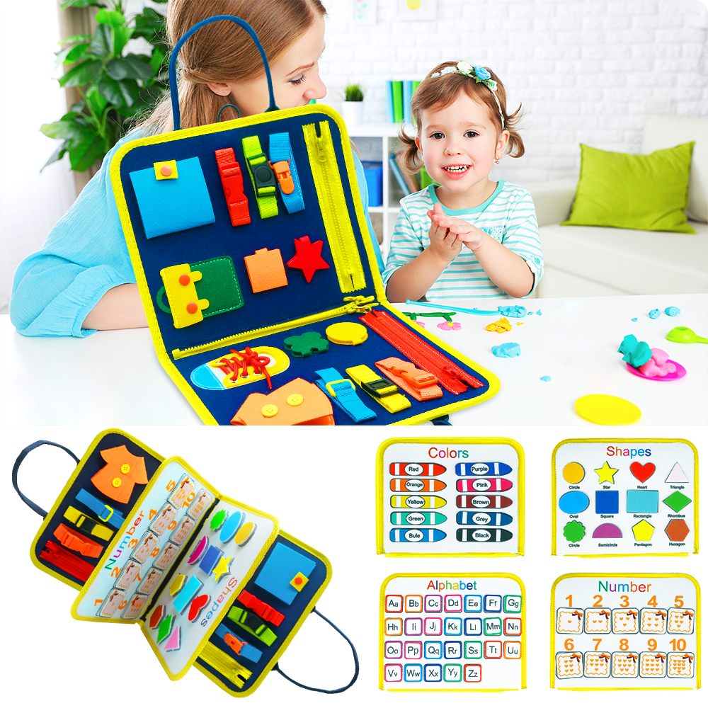 New Busy Book Children's Busy Board Dressing And Buttoning Learning Baby Early Education Preschool Sensory Learning Toy - L&M LIFE PRODUCTS