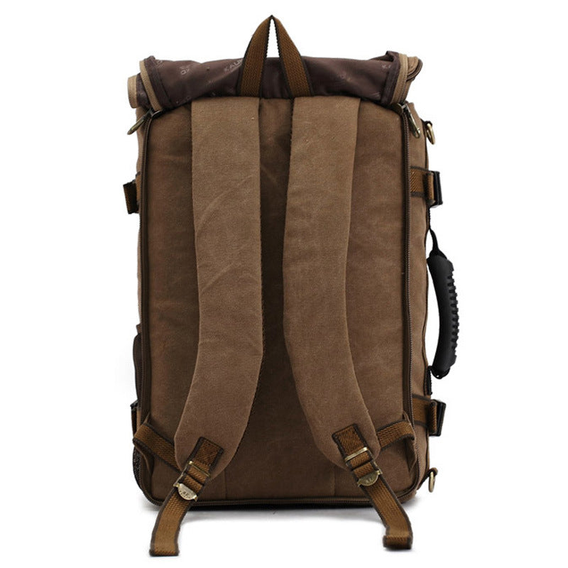 Men Canvas Backpack Huge Travel School Shoulder Computer Backpack Functional Versatile Bags Multifunctional Laptop Bag - L&M LIFE PRODUCTS