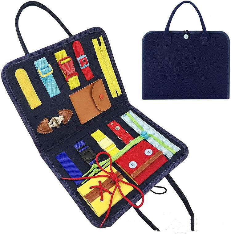 New Busy Book Children's Busy Board Dressing And Buttoning Learning Baby Early Education Preschool Sensory Learning Toy - L&M LIFE PRODUCTS