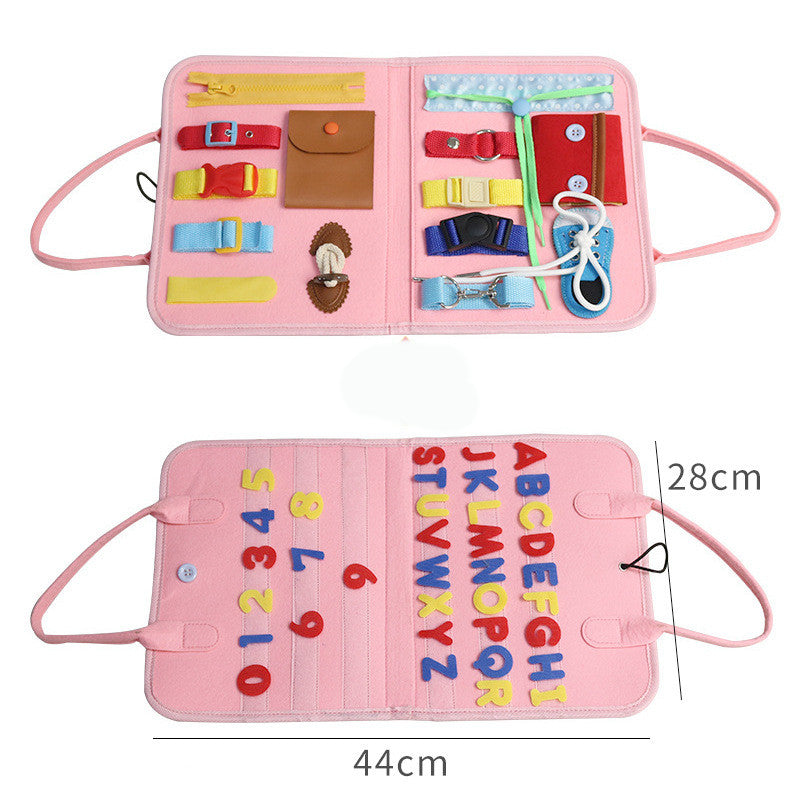 New Busy Book Children's Busy Board Dressing And Buttoning Learning Baby Early Education Preschool Sensory Learning Toy - L&M LIFE PRODUCTS