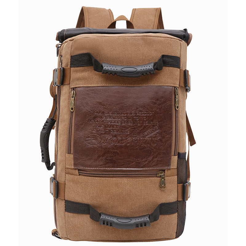 Men Canvas Backpack Huge Travel School Shoulder Computer Backpack Functional Versatile Bags Multifunctional Laptop Bag - L&M LIFE PRODUCTS