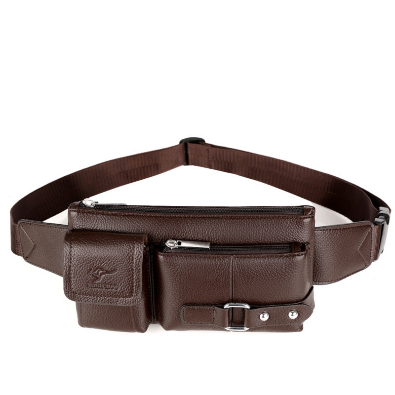 Men's Waist Bag Sports Leather Bag Chest Bag Casual Shoulder Bag Messenger Bag - L&M LIFE PRODUCTS