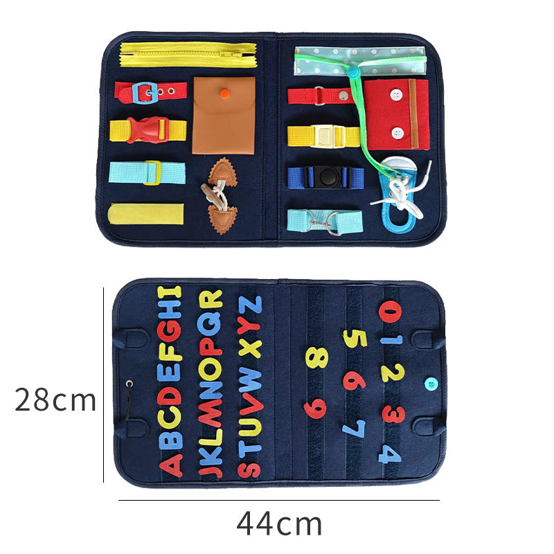New Busy Book Children's Busy Board Dressing And Buttoning Learning Baby Early Education Preschool Sensory Learning Toy - L&M LIFE PRODUCTS