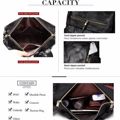 PU Leather Backpack Womans