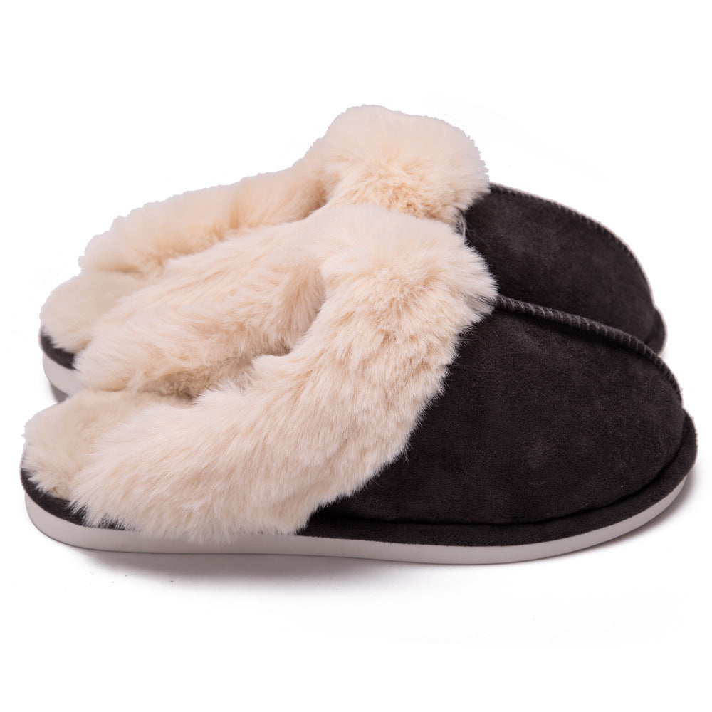 Fur Furry Slippers Women Winter Warm Plush House Shoes