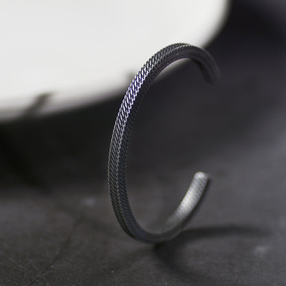 Viking Style Titanium Steel Jewelry Cuff Bracelet Personality Punk Diamond Cuff Bracelet