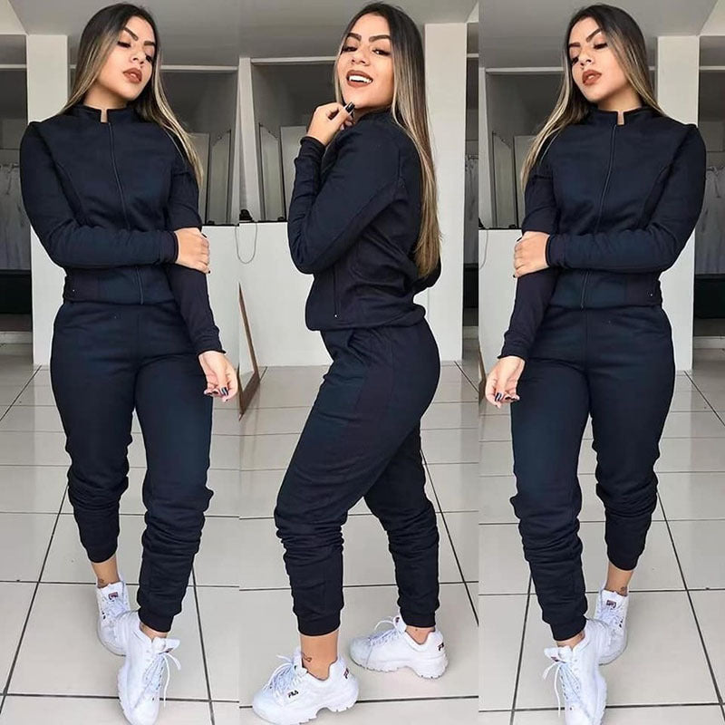 Long sleeve suit sports two-piece suit