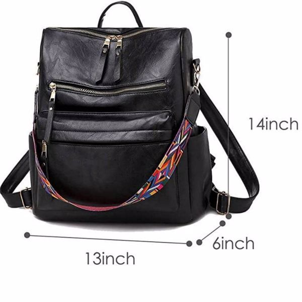 PU Leather Backpack Womans