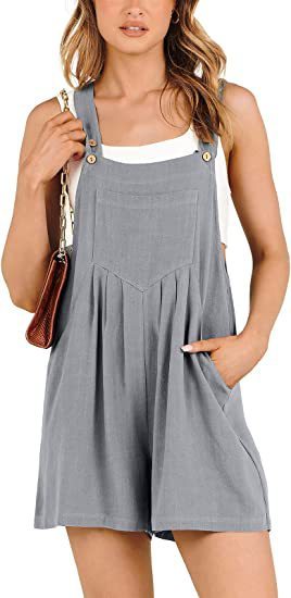 Laura Maritza Designs  Short Overalls Summer Casual Adjustable Strap Loose Short Bib Overalls Jumpsuit Rompers