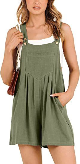 Laura Maritza Designs  Short Overalls Summer Casual Adjustable Strap Loose Short Bib Overalls Jumpsuit Rompers