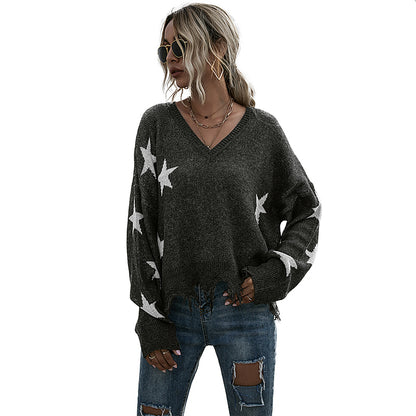 Tassel knitting sweater woman