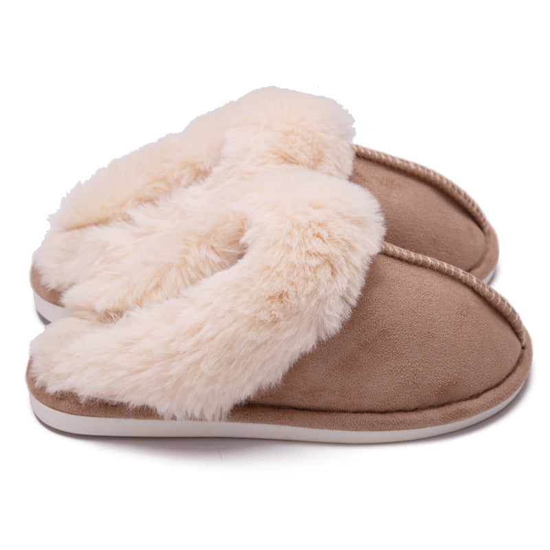 Fur Furry Slippers Women Winter Warm Plush House Shoes