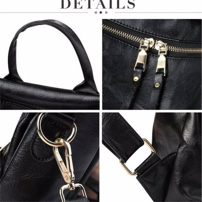 PU Leather Backpack Womans