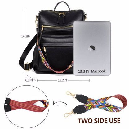 PU Leather Backpack Womans