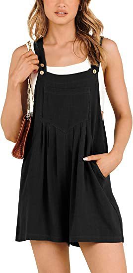 Laura Maritza Designs  Short Overalls Summer Casual Adjustable Strap Loose Short Bib Overalls Jumpsuit Rompers