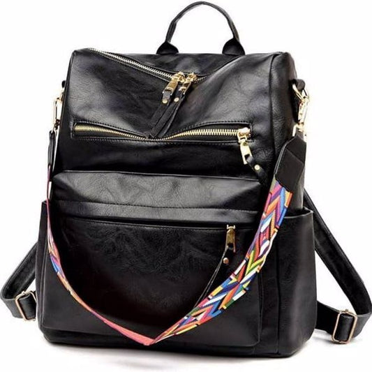 PU Leather Backpack Womans