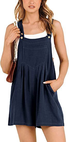 Laura Maritza Designs  Short Overalls Summer Casual Adjustable Strap Loose Short Bib Overalls Jumpsuit Rompers