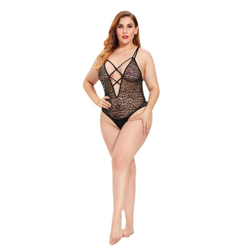 Lingerie  Woman Plus Size Lace Pajamas