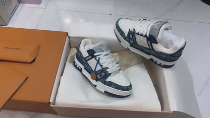 LV inspired trainer tennis sneakers