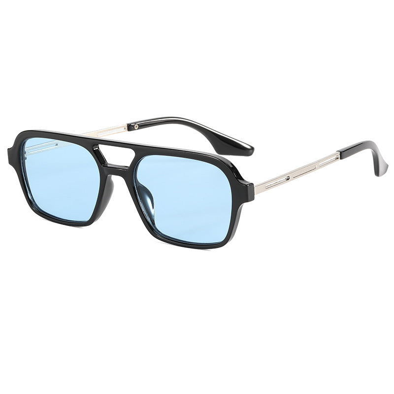 Sunglasses Star With The Same Retro Black Frame Double Beam Plain Glasses - L&M LIFE PRODUCTS