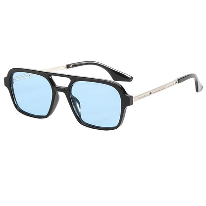 Sunglasses Star With The Same Retro Black Frame Double Beam Plain Glasses - L&M LIFE PRODUCTS
